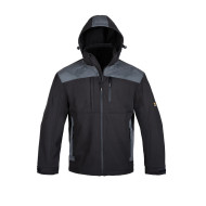 KURTKA ROBOCZA PROCERA VOYAGER SOFTSHELL Z KAPTUREM OCHRONNA CZARNO-SZARA