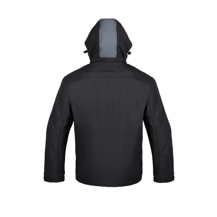 KURTKA ROBOCZA PROCERA VOYAGER SOFTSHELL Z KAPTUREM OCHRONNA CZARNO-SZARA