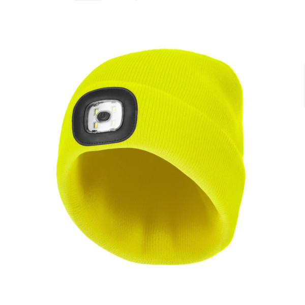 CZAPKA ZIMOWA PROCERA Z LATARKĄ LED USB DZIANA AKRYL OP. 10 SZT. ŻÓŁTA CZAPKA ZIMOWA PROCERA Z LATARKĄ LED USB DZIANA AKRYL OP. 10 SZT. ŻÓŁTA