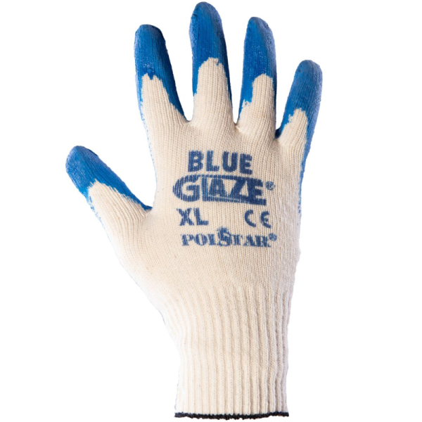 RĘKAWICE ROBOCZE POLSTAR GLAZE RGGL POWLEKANE LATEKSEM NIEBIESKIE