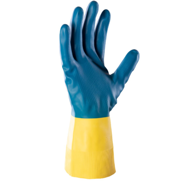 RĘKAWICE ROBOCZE POLSTAR SUMMITECH DUOCHEM PRO. CB-F-06 LATEXOWE POWLEKANE NEOPRENEM 33 CM NIEBIESKO-ŻÓŁTE RĘKAWICE ROBOCZE POLSTAR SUMMITECH DUOCHEM PRO. CB-F-06 LATEXOWE POWLEKANE NEOPRENEM 33 CM NIEBIESKO-ŻÓŁTE