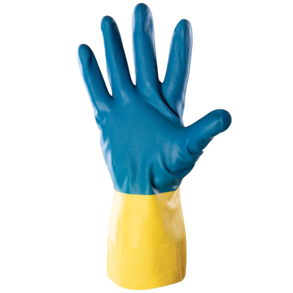 RĘKAWICE ROBOCZE POLSTAR SUMMITECH DUOCHEM PRO. CB-F-06 LATEXOWE POWLEKANE NEOPRENEM 33 CM NIEBIESKO-ŻÓŁTE RĘKAWICE ROBOCZE POLSTAR SUMMITECH DUOCHEM PRO. CB-F-06 LATEXOWE POWLEKANE NEOPRENEM 33 CM NIEBIESKO-ŻÓŁTE