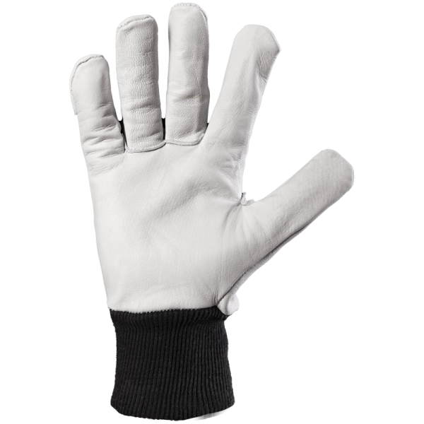 RĘKAWICE ROBOCZE POLSTAR RSCS WZMACNIANE SKRÓRĄ KOZIĄ BIAŁO-CZARNE