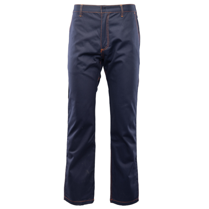 SPODNIE ROBOCZE POLSTAR PROFFLAM AOSP DO PASA ANTYSTATYCZNE 100% BAWEŁNA GRANATOWE