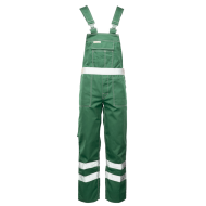 SPODNIE ROBOCZE POLSTAR BRIXTON CLASSIC ABOG OGRODNICZKI Z PASAMI ODBLASKOWMI ZIELONE