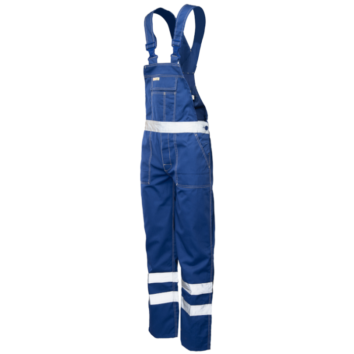 SPODNIE ROBOCZE POLSTAR BRIXTON CLASSIC ABOG OGRODNICZKI Z PASAMI ODBLASKOWMI NIEBIESKIE