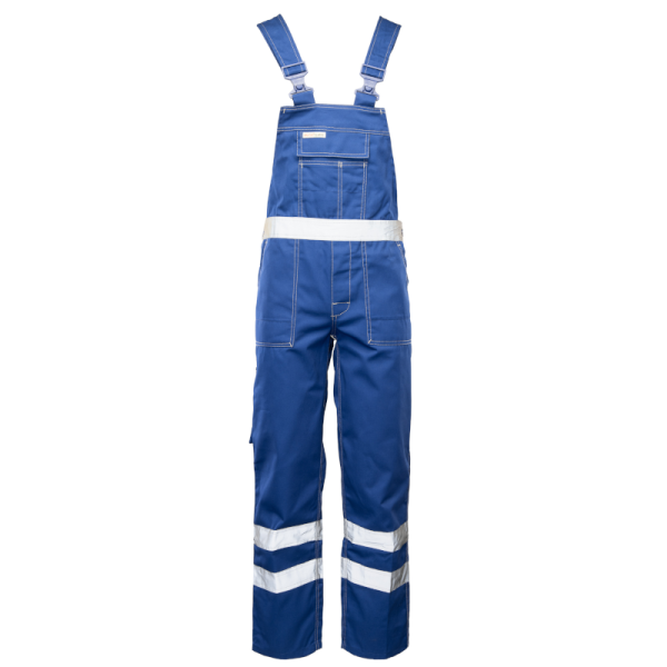 SPODNIE ROBOCZE POLSTAR BRIXTON CLASSIC ABOG OGRODNICZKI Z PASAMI ODBLASKOWMI NIEBIESKIE