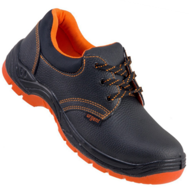 PÓŁBUTY ROBOCZE URGENT 201 SB ZE SKÓRY TYPU BUFFALO CZARNO-POMARAŃCZOWE