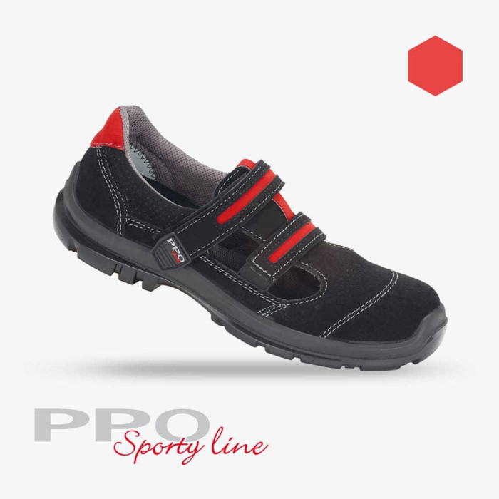 SANDAŁY ROBOCZE PPO SPORTY LINE 501 S1P SRC CZARNO-CZERWONE