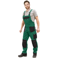 SPODNIE ROBOCZE LEBER-HOLLMAN LH-FMN-B OGRODNICZKI BIAŁO-SZARO-NIEBIESKIE