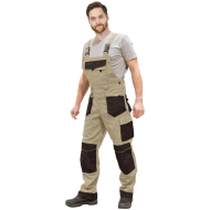 SPODNIE ROBOCZE LEBER-HOLLMAN LH-FMN-B OGRODNICZKI CZERWONO-CZARNO-SZARE