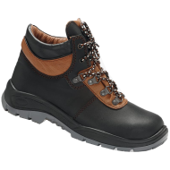 TRZEWIKI ROBOCZE DEMAR 6256 9-002A S2 SRC, PODNOSEK STALOWY, SKÓRZANE, CZARNO-POMARAŃCZOWE