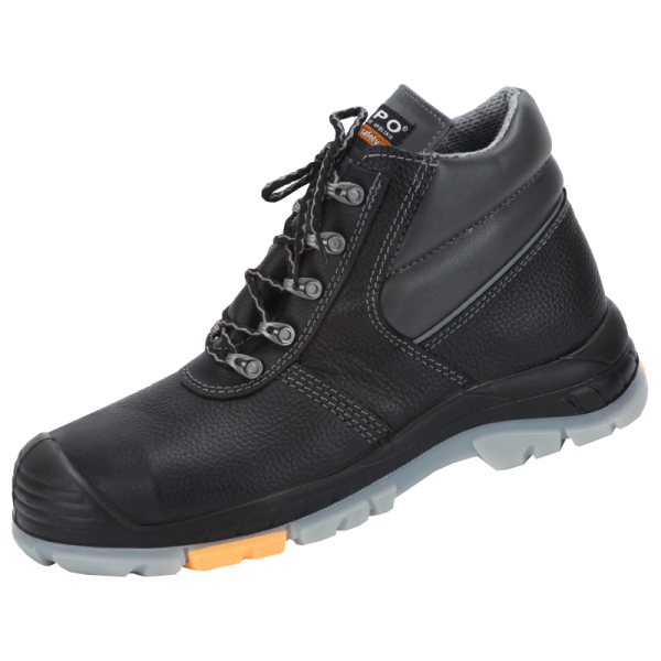 TRZEWIKI ROBOCZE PPO COMPOSITE 707 S3 HI CI SRC ZE SKÓRY LICOWEJ TŁOCZONEJ CZARNE