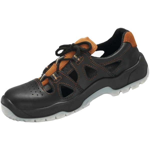 SANDAŁY ROBOCZE PPO PU/TPU SERIES 52 S1 SRC ZE SKÓRY LICOWEJ BYDLĘCEJ CZARNE