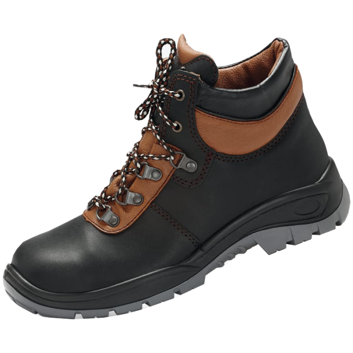 TRZEWIKI ROBOCZE PPO PARABOILC 333 O2 FO SRC BEZ PODNOSKA ZE SKÓRY LICOWEJ BYDLĘCEJ CZARNO-BRĄZOWE