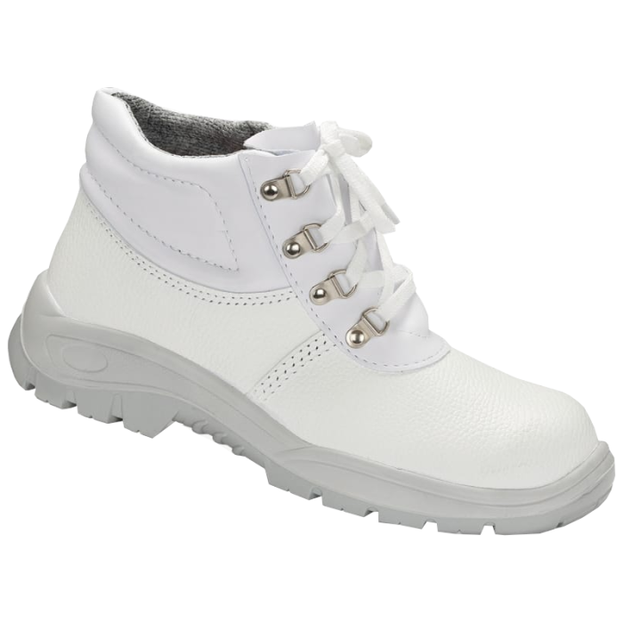 TRZEWIKI ROBOCZE PPO WHITE 03 O1 FO SRC BEZ PODNOSKA ZE SKÓRY LICOWEJ BYDLĘCEJ BIAŁE