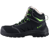 TRZEWIKI ROBOCZE URGENT 138 S1 OCIEPLANE ZE SKÓRY BYDLĘCEJ CZARNO-SELEDYNOWE