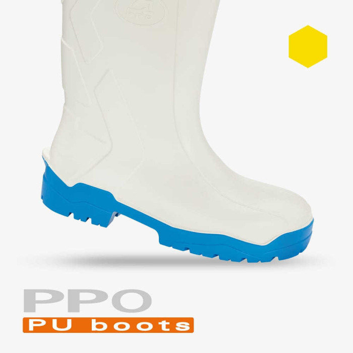 KALOSZE ROBOCZE PPO PU BOOTS 1044 S4 CI SRC Z POLIURETANU BIAŁE