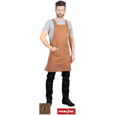 FARTUCH ROBOCZY REIS GOOD TASTE RUBATO PRZEDNI 100% BAWEŁNA JASNOBRĄZOWY