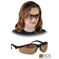 OKULARY OCHRONNE MCR KLONDIKE MAGNIFER MCR-KLONDIKEM +1.0 POLIWĘGLANOWE Z FILTREM UV CZARNO-TRANSPARENTNE