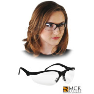 OKULARY OCHRONNE MCR KLONDIKE MAGNIFER MCR-KLONDIKEM +2.0 POLIWĘGLANOWE Z FILTREM UV CZARNO-TRANSPARENTNE