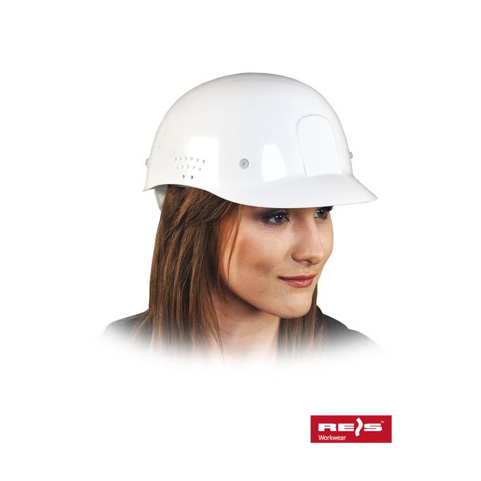 KASK LEKKI REIS BUMP-HDPE Z HDPE BIAŁY