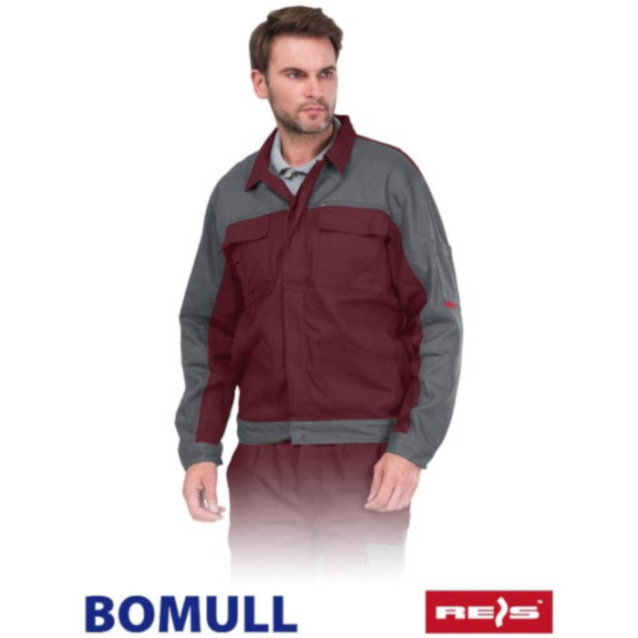 BLUZA ROBOCZA REIS BOMULL BOMULL-J BORDOWO-SZARA