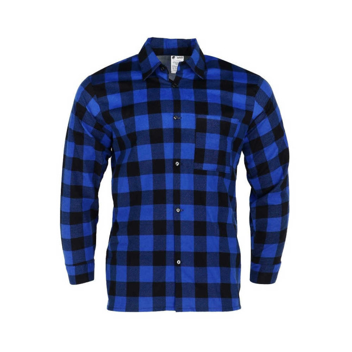 KOSZULA ROBOCZA PANTHER GITTER FLANELOWA 100% BAWEŁNA 170G/M2 NIEBIESKO-CZARNA