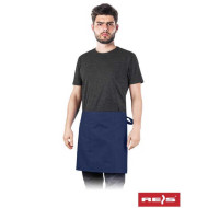 FARTUCH ROBOCZY LINK KITCHEN WEAR FDUO-2K PRZEDNI DWIE KIESZENIE 200g/m2 CZARNO-CZERWONY