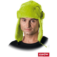 CZAPKA ZIMOWA REIS CZPAS Z PRZĘDZY AKRYLOWEJ CZARNO-ŻÓŁTA