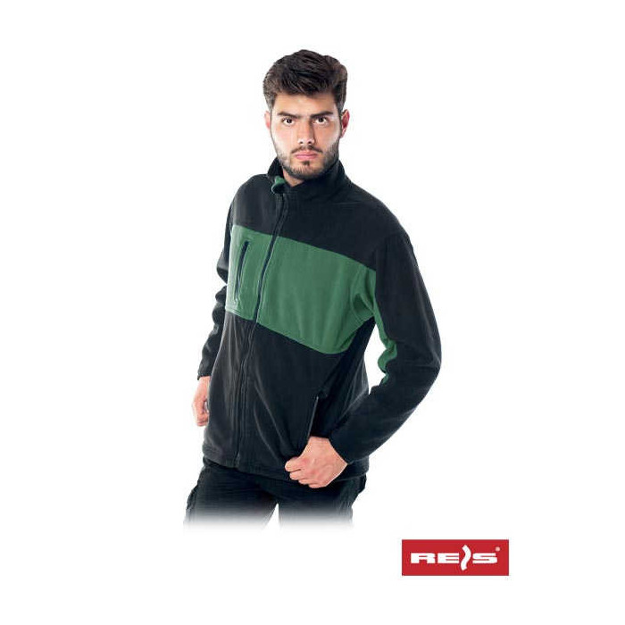 BLUZA ROBOCZA REIS POLAR-DOBLE POLAROWA ZIELONO-CZARNA