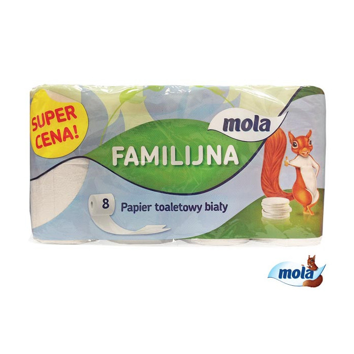 PAPIER TOALETOWY MOLA MOLA-PAPFAM OP. 8 SZT. BIAŁY