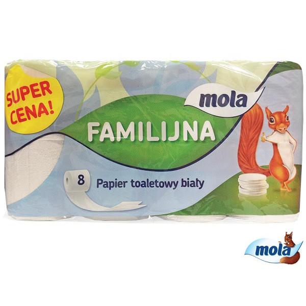 PAPIER TOALETOWY MOLA MOLA-PAPFAM OP. 8 SZT. BIAŁY