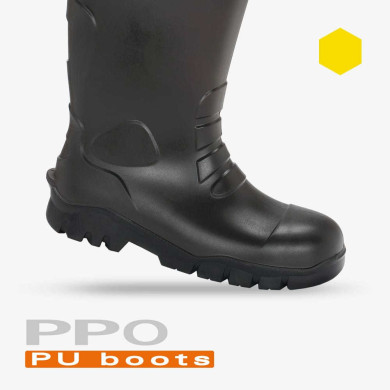 KALOSZE ROBOCZE PPO PU BOOTS 2048 S4 CI SRC POLIURETANOWE CZARNE