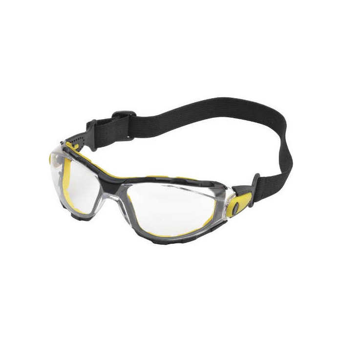 OKULARY OCHRONNE DELTA PLUS PACAYA STRAP POLIWĘGLANOWE Z FLITREM UV I POWŁOKAMI NIERYSUJĄCĄ, NIEPARUJĄCĄ SZKŁA BEZBARWN