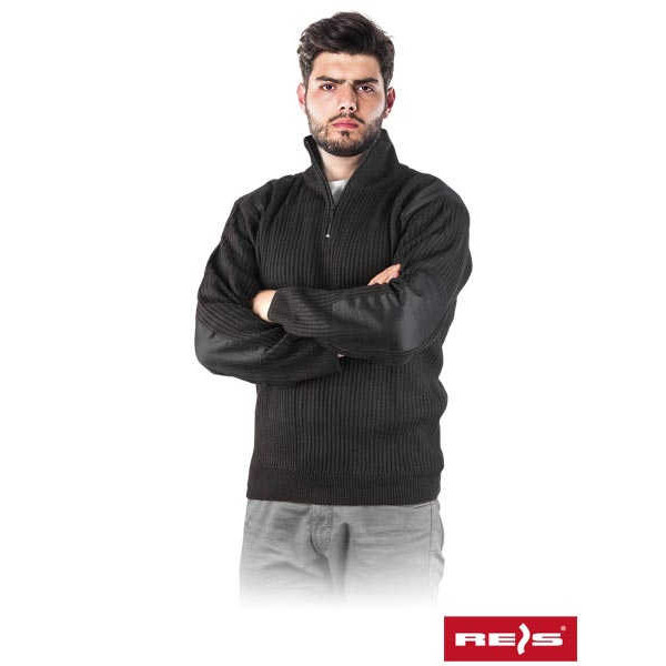 SWETER ROBOCZY REIS SWET 100% WEŁNA AKRYLOWA CZARNY