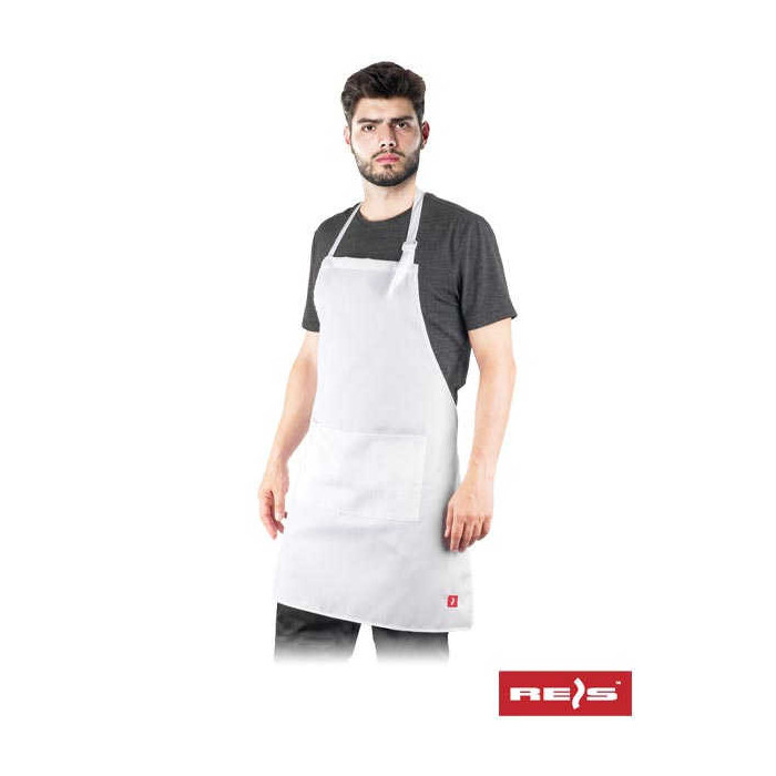FARTUCH ROBOCZY REIS FDIN PRZEDNI 180g/m2 BIAŁY