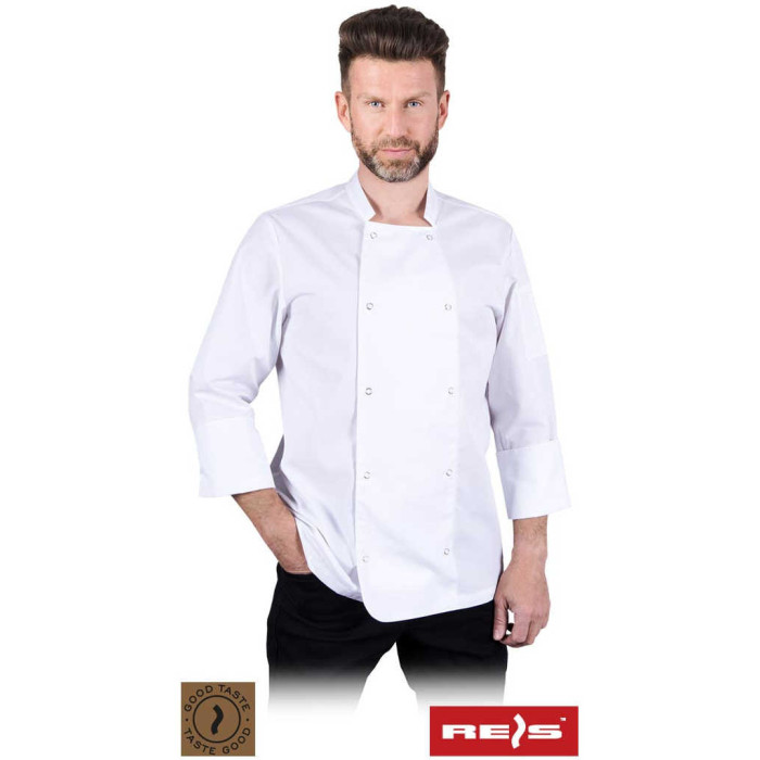 BLUZA ROBOCZA REIS GOOD TASTE MEZZO KUCHARSKA MĘSKA Z DŁUGIM RĘKAWEM BIAŁA