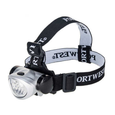 LATARKA CZOŁOWA PORTWEST PRW-PA50 LED Z ABS SREBRNO-CZARNA