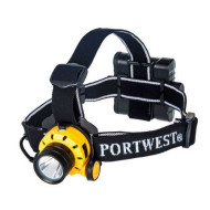 LATARKA CZOŁOWA PORTWEST PRW-PA50 LED Z ABS SREBRNO-CZARNA