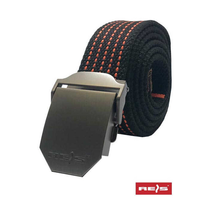 PASEK ROBOCZY REIS BELT-STRIP DO SPODNI CANVAS CZARNO-POMARAŃCZOWY