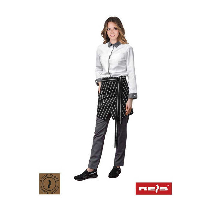 FARTUCH ROBOCZY REIS GOOD TASTE VOTRE-ZAP PRZEDNIY TYPU ZAPASKA CZARNO-BIAŁY