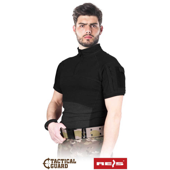 KOSZULKA T-SHIRT REIS TACTICAL GUARD TG-OSPREY-S ZE STÓJKĄ ELASTYCZNA CZARNA